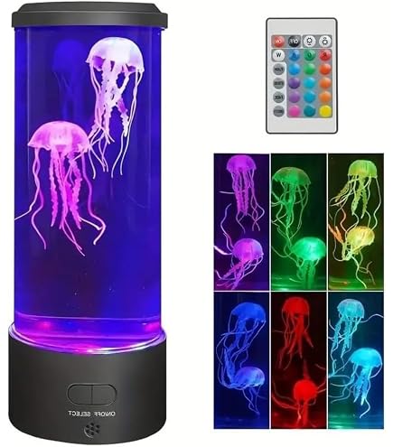 Amazon | 卓上クラゲ水槽 静音USB式LED照明 クラゲ2匹付き