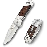 MOSSY OAK ナイフ 折りたたみナイフ ステンレスブレード サテン仕上げ サムスタッド付 直刃 切れ味良い アウトドア キャンプ 登山 DIY用