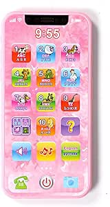 Creacom スマホ 知育おもちゃ 携帯玩具 赤ちゃん玩具 物語玩具 早期教育玩具 ままごと タッチパネル ベビー 英語 スマートフォン型幼児 出産祝い プレゼント 可愛い 知育玩具 多種機能 赤ちゃん 幼児のおもちゃ おもちゃ Amazon