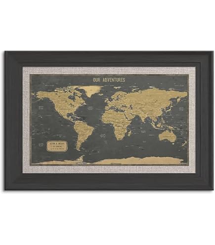 Amazon.co.jp: アートフレーム アートパネル 世界地図 アンティーク風