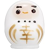 かわいい 手作り ガラス細工 幸せだるま(白) CYK494