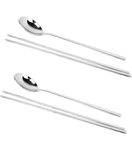 Amazon | 韓国 銀匙箸 AG800 スプーン&フォーク ミニ ペア セット 銀製