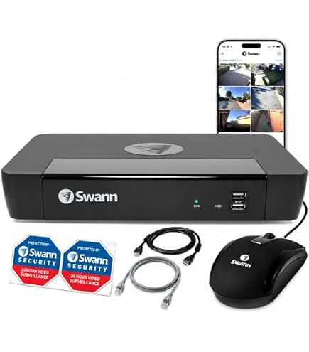Amazon | Swann(スワン) ホームセキュリティカメラ POE Cat5e NVR 4K