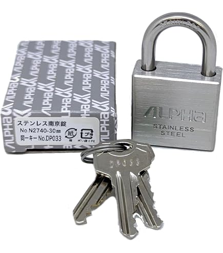 Amazon.co.jp: アルファ ALPHA ステンレス南京錠 N2740-40mm 同一
