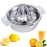 Moongiantgo ハンドジューサー レモンしぼり 果汁圧搾機 手動式 レモン/オレンジ/ジンジャー/リンゴなど ステンレス鋼製 優れた構造 手入れ簡単 高いジュース収率