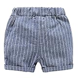 C-Princess 男の子 ショートパンツ ハーフパンツ ビーチパンツ 海パン 短パン 半ズボン ベビー キッズ 子供用 ストライプ柄 カジュアル 通園 濃いブルー 100