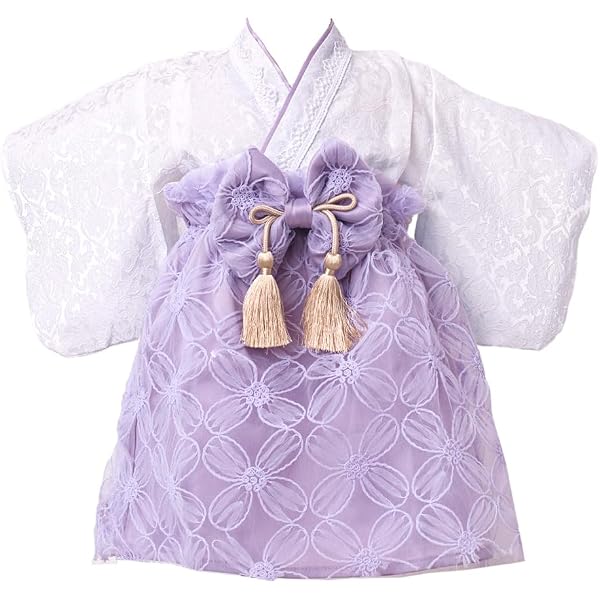 Amazon | [あこがれゆめ] お宮参り 女の子 着物 正絹 のしめ 初着 産着