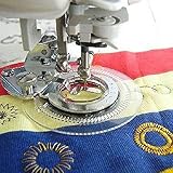 Dagly(TM) ステンレスフラワーステッチ押え縫い合わせる部品ラウンド刺繍押え針ミシン