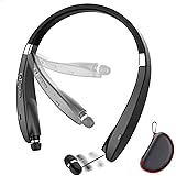 Foldable Bluetooth Headset, Beartwo Lightweight Retractable Bluetooth Headphones for Sports&Exercise, Noise Cancelling Stereo