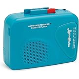《 日本語説明書 》ByronStatics ポータブルカセットプレイヤー テープレコーダー録音機能 FM/AMラジオ カセットプレーヤー 内蔵マイク 外部スピーカー 音声起動システムVAS 単3電池2本または USB電源駆動 イヤホン付き (単品,