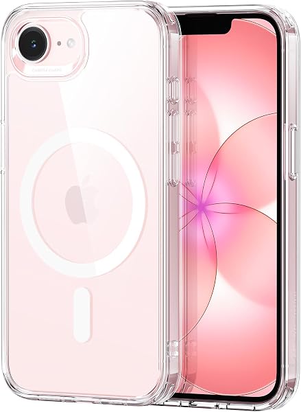 ESR iPhone 17e ケース【3倍米軍MIL規格・MagSafe対応】 iPhone16e用 phone17eケース 黄変防止 耐衝撃 米軍MIL規格認証 最大7倍の磁力ロック ワイヤレス充電 マグセーフ 指紋防止 滑り止め 軽薄型 PC背面TPUバンパー クリア アイフォン16e iPhone17eケース Classicスマホカバーあいふおん17e(HaloLock)透明