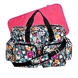 Trend Lab Turquoise Floral Deluxe Duffle Diaper Bag, Turquoise Floral by Trend Lab
