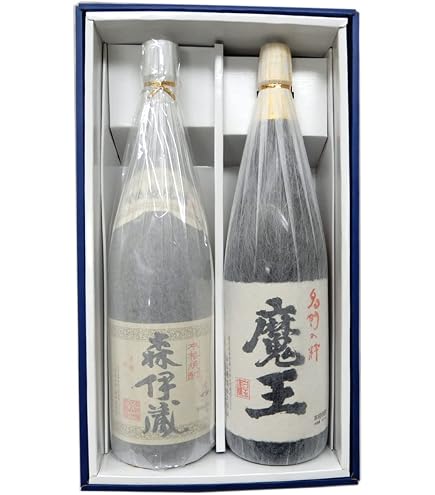 Amazon.co.jp: 森伊蔵・魔王 セット「感謝・金蓋紙箱入 おめかし」25度