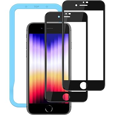 ⭐️美品⭐️iPhone SE2ブラック　SE2専用ガラスフィルム付　早いもの勝ち‼️ NIMASO ガラスフィルム iPhone SE2/SE3/6/6s/7/8 用 高光沢