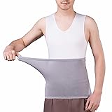 腹巻き メンズ レディース 暖かい 薄手 はらまき ストレッチ ウエストウォーマー 冷え防止 大きいサイズ あったか (XXL、グレー)