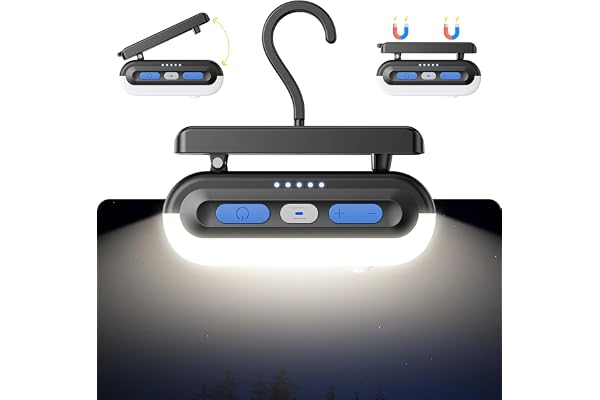 【2026新登場】HAGOOGI ランタン ledランタン 人感センサーライト Type-C充電式 キャンプ ランタン 小型 軽量 一台多役 | キャンプ ライト 一台3役（フック/マグネット/クリップ）5000mAh大容量 380ルーメン 吊り下げ