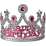 Plastic Happy Birthday Tiara Party Accessory [並行輸入品]