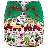 HappyEndings Bamboo Charcoal AI2TM All-In-Two Cloth Diaper / Snap-in Insert Old McDonald's Farm by H
