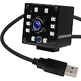 ELP 1080P 暗視 USBカメラ 広角 小型 ウェブカメラ 200万画素 自動赤外線 防犯カメラ 高速 Webカメラ 赤外線ナイトビジョン Webかめら CMOS OV2710 監視カメラ 30fps 60fps 100fps 魚眼レンズ ビデ