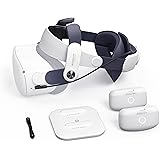 BOBOVR M2 Plus Eliteストラップツインバッテリーコンボ 、Quest 2 アクセサリと互換性があり,再循環電源システム、デュアルバッテリーパック+磁気充電ドック