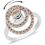 Shop LC Cubic Zirconia Spinner Anxiety Fidget Ring for Women Spinning Motion Promise Jewelry Stress Relief Gifts for Her