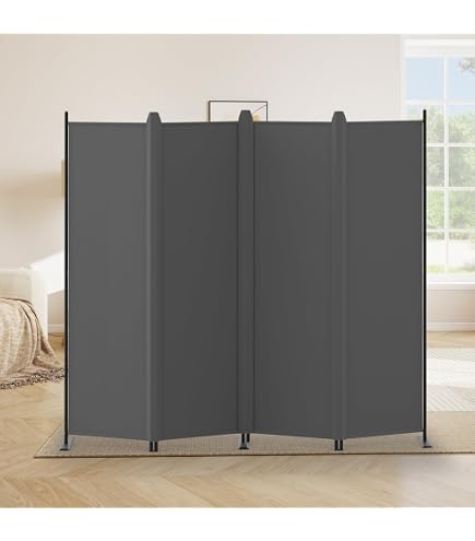 Amazon｜COSTWAY パーテーション 間仕切り 4連 幅220cm 高さ173cm 布
