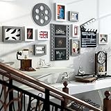 クリエイティブパーソナリティWall Hanging部屋リビングルームバーコーヒーショップモダンシンプルなフォト壁組み合わせ装飾的絵画 ブラック