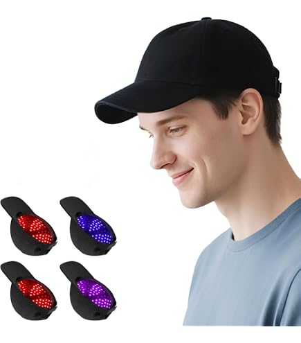 Amazon.co.jp: LED育毛キャップ 赤色LED 青色LED 頭皮 赤色光キャップ