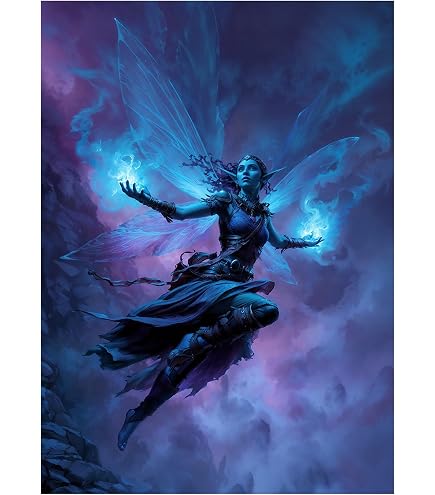 faerie card sleeves 100ct Textured Matte TCG Artwork is hand Fantasy North - Yuma Velric