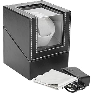 【2019年最新版】 LUYING ワインディングマシーン ウォッチワインダー 自動巻き 静音設計 自動巻きワインディングマシーン 1本巻き (1本巻き)