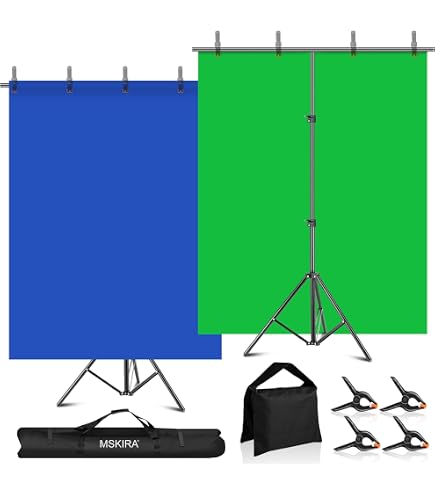 Green Screen Backdrop Kit - 5x10' Chromakey Muslin Backdrop With Stand For Studio Photography