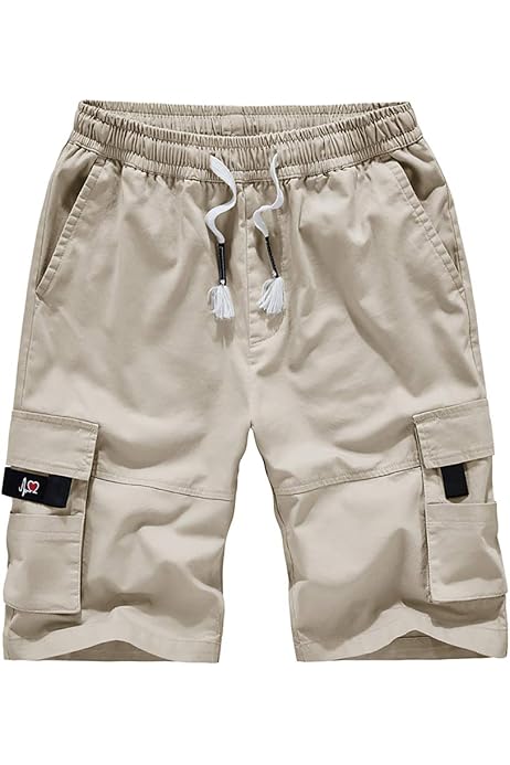 Czzstance Mens Cargo Shorts Elastic 