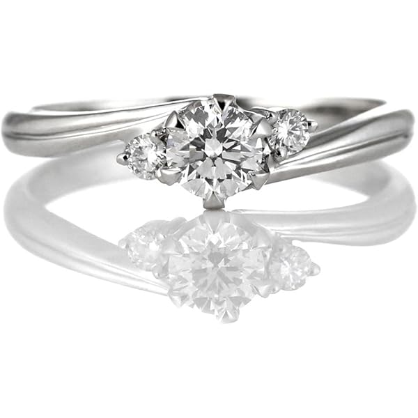 Amazon | 婚約指輪 エンゲージリング ダイヤモンド プラチナ 0.5ct GIA