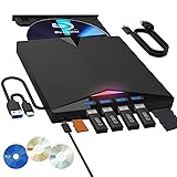 ブルーレイドライブ 外付け ブルーレイプレーヤー 外付け Blu-ray 外付けドライブ USB3.0/Type-Cポート付き 外付けブルーレイドライブ DVDドライブ 外付けBD/DVD/CD/プレーヤー Blurayドライブ 外付け 軽量 薄型 CD/DVD読取・CD書き込みドライブ Windows XP/7/8/10 MacOS対応 MacBook PC用 (ブラック)