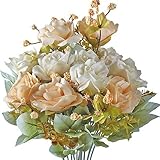 gtidea 2pcs人工リアルタッチシルク梨LRoseフラワーBouquets花瓶ウェディングホームまたは誕生日ガーデンデコレーション Arpr-2