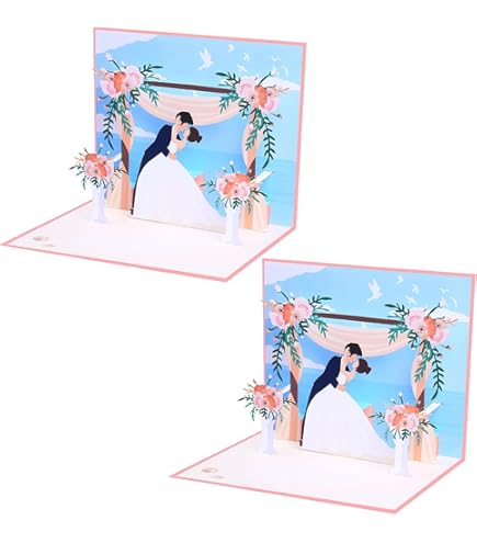 Amazon.co.jp: グリーティングカード結婚祝いカード立体メッセージ