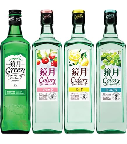 Amazon.co.jp: ふんわり鏡月 バラエティセット 飲み比べ 4本セット