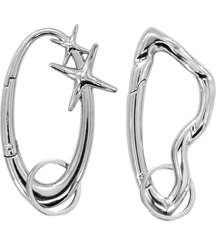thumbnail image 2 of MORWLAT Carabiner Y2K Keychain, Extra-Large Shiny Chrome Karibiner, Minimal Stainless Steel For Men&Women Bag Purse Gift At Men's Clothing Store 2 of 14