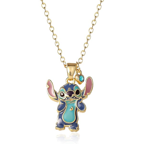 Amazon | ディズニースティッチネックレス、クリスタルチャーム