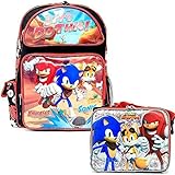 Sonic Let's Do This! 16" inches Large School Backpack & Lunch Box - BRAND NEW [並行輸入品]