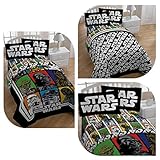 Disney Star Wars Boys 4pc Twin Bedding Set with Reversible Comforter, Sheets and Pillow Case [並行輸入品]