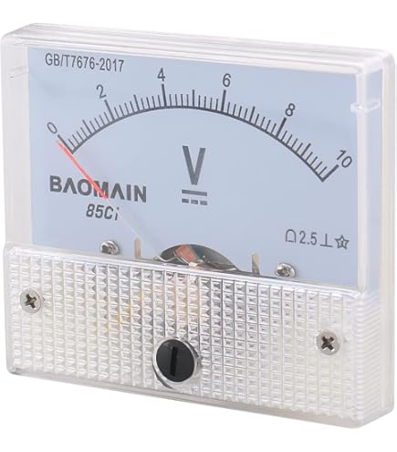 AC Voltmeter 0-300V Analoges Voltmeter SO-45 - AC 0-300V Rund 45mm Schwarz SO-45 AC Voltmeter 0-300V Rundes Messgerät