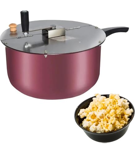 Wabash Valley Farms Machine à Popcorn pour cuisinière avec engrenage en métal, Aluminium, Argent, Nylon