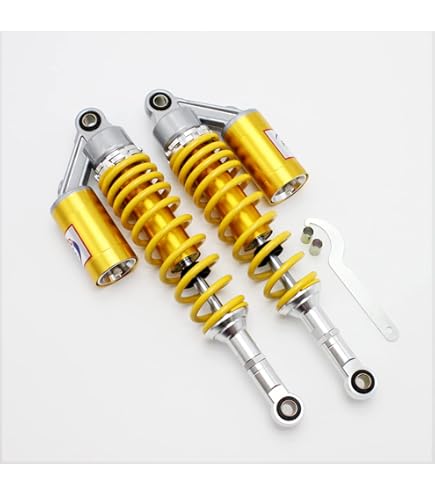 Amazon | リアサスペンション 350mm ブラック ブロンズ バイク