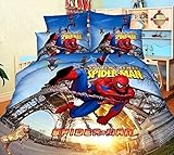 の卸売 1 に設定され、少年たちの羽毛布団カバーのサイト子供スパイダーマンツインシングル寝具 4 pc 新しいデザイン Bedlinens クールの英雄斜塔を設定