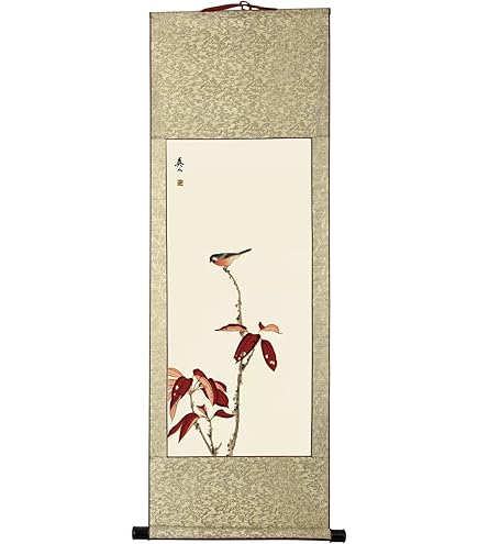Amazon.co.jp: 画家手描き 掛軸 掛け軸 おしゃれ 水墨画 梅 四君子