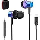 【Apple MFi 認証済新モデル登場】 iPhone 用 イヤホン 有線 マイク 付き 【業界最大ドライブユニット搭載・HiFi】純正 Lightning ライトニング イヤフォン インナーイヤー型 テレワーク ノイズキャンセリング iPhone