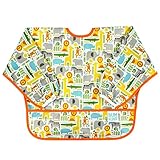 Bumkins Petit Collage Sleeved Bib, Safari Mix by Bumkins