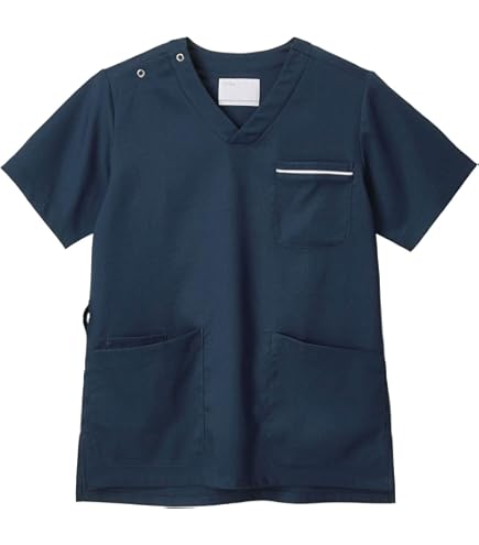 Amazon.co.jp: スクラブ 前空き フロントファスナータイプ メディカル