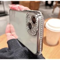 Amazon.co.jp: アイフォン14用ケース クリア シルバーストーン 透明